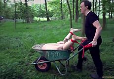 the slave gets rough fucked in bondage, then deepthroats her master