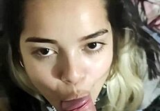 Beautiful couple in amateur compilation with deepthroat blowjob and facial cumshot