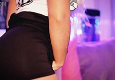 cute faced blonde babe teases and deepthroats cock while looking adorable with fat latina ass