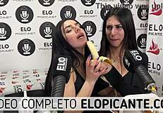 Mielcita Y Almendra Chupan La Banana Con Crema Y Se La Tragan