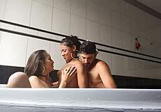 Did I Eat My Girlfriend's Friend's Pussy? Voyeur MILF Latina Riding and Facial