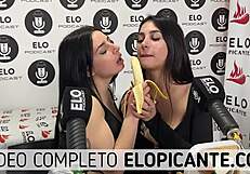 Mielcita Y Almendra Chupan La Banana Con Crema Y Se La Tragan