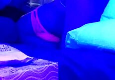 Couple Amateur Blacklight Sucking Cock