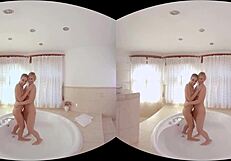 Naughty threesome with eveline dellai lindsey cruz fucking!