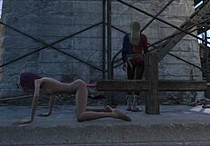 i'm playing with holly's dildo in fallout 4, it's so cute and anal outdoors with toys