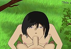 Mikasa Gives Blowjob In Lovely Weather! Gets Cumshots On Face In Aot!