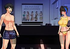 sexy redhead teen gives handjob and blowjob to monster cock friend