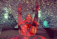 Blonde in stockings and lingerie on the floor