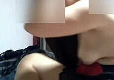 Latina wife Aline cheats with blowjob and cowgirl on Edu's cock while holding phone