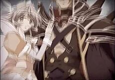 Anime fantasy scene with characters