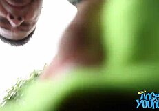 outdoor foursome with angel young cherie deville queen sateen sharing lucas frost big dick