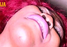 Nigerian ebony lesbian fucks amateur cock with big ass