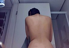 I rubbed my pussy in the shower, flaunting big tits and ass!