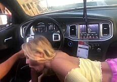 natalia queen sucks dick at car wash while driving