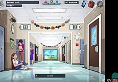 Summertime Saga 41: Teen Brunette Shows Her Big Ass And Tits In Roleplay Game