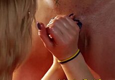 Blondie with Pierced Nips Gives an Unforgettable Handjob in Stunning Clarity