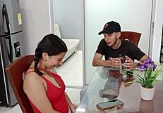 Stepdaughter gets fucked by stepfather alone at home