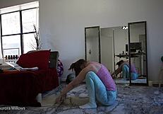 Yoga lesson with girlfriend instructions