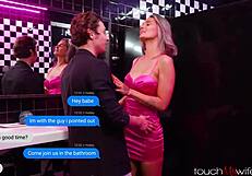 Sharing My Hot Blonde Wife With Stranger In Club Bathroom - Mandy Rhea