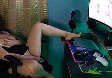 Caught Masturbating to Erotic Videos, Boyfriend Gets Hard and Fucks Me Deeply.