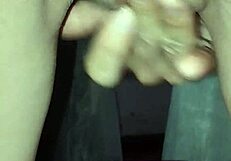 Prostitute bent over in doggystyle pov bareback fucking with big black cock masturbation