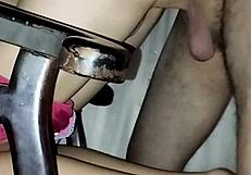 Prostitute bent over in doggystyle pov bareback fucking with big black cock masturbation