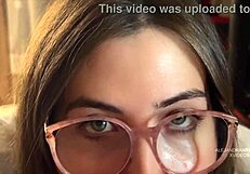 Horny Whore with Glasses Gives Blowjob and Gets Creampied in POV Doggystyle