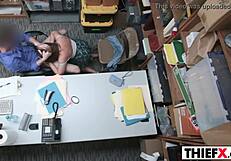 Banging This Cute Teen Thief Good at Office. Her Punished Ass Takes Every Hard Hit.