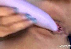 Slim blue-eyed christine alexis strips and fucks outdoors with toys