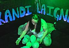 i enjoy watching kandi laigne pop balloons cutely