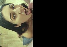 Stepsister Handles My Hard Cock with Deepthroat POV Action