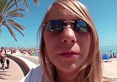 german teen lena, 18+, films first porno at ballerman with nervous excitement