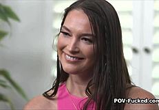 Katrina Finishes Interview with a Cock Ride and Blowjob