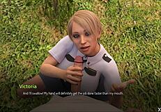 college bound police milf sucking cock in public outdoor roleplay