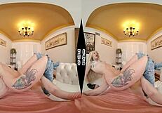 Kenzie Reeves explores wet dreams in a POV wanking session with close-up views.