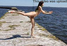 Naked Woman On The Dock!
