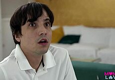 innocent stepmom brandi love in threesome