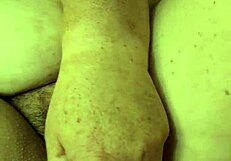 bbw plays with pussy toy and squirts