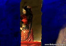Exotic Desi Dancer Undressing in Striptease