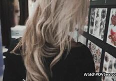 Flawless girlfriend in lingerie gets her cock sucked on homemade tape