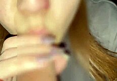 can you believe this housewife's vacuum blowjob? it's intense!