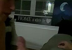 Blonde BBW sucks Mase619's uncut cock eagerly.