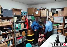 Audrey Royal Faces Burglar Punishment in Garage