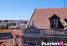 sexy milf angel constance strips naked and poses perfectly