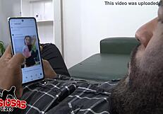 Brunette Pornstar Catches Husband on Tinder for Intense Anal Fucking