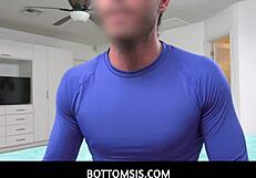 Horny stepsister Riley Jean fucks stepbrother without permission in pov