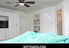 Horny stepsister Riley Jean fucks stepbrother without permission in pov