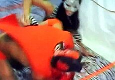 Dragonfly Wrestles Adriana Milano In Intense Mixed Match