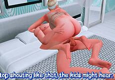 futanari girlfriend arranges hard anal for cheating wife, husband cuckold watches