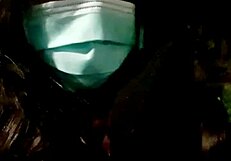 Taiwanese Ladyboy in Cosplay Masturbates Outdoors with Dildo in Wild Scene